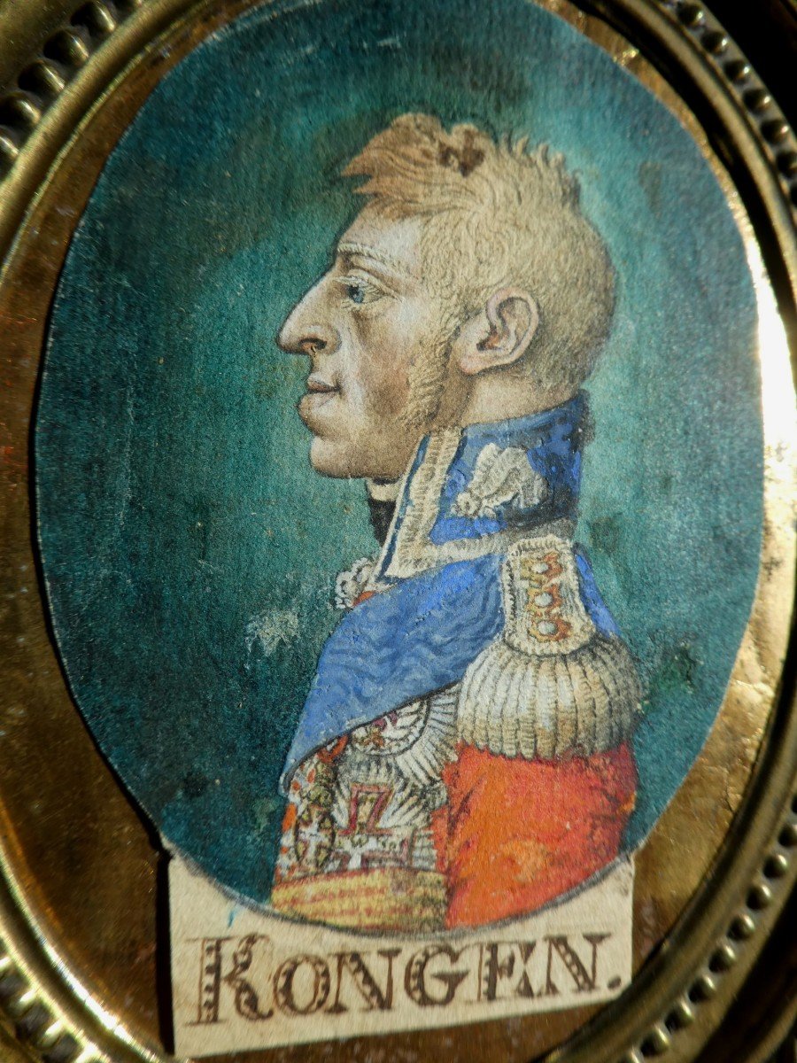 Historical Miniature, King Frederik VI Of Denmark, Ally Of Napoleon, 1810