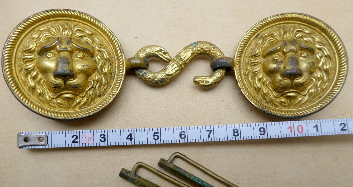 Lions Buckles, France Officer Napoleon III-photo-2
