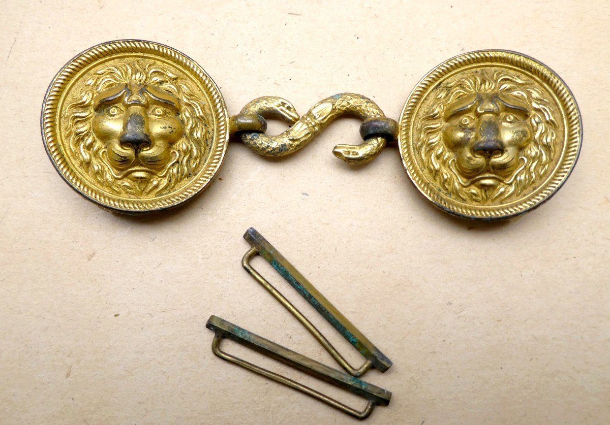 Lions Buckles, France Officer Napoleon III-photo-3