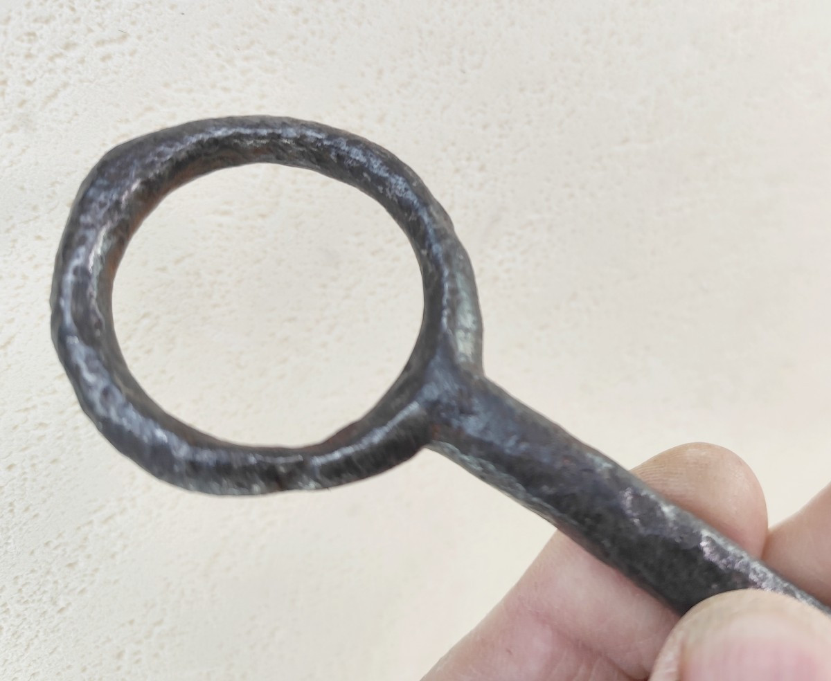 Large 12th Century Museum Key, Early Middle Ages, Good Condition 19.3cm-photo-3
