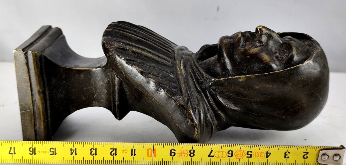 Savonarola, Accursed Monk, Small But Rare Bronze Bust, Antique Edition-photo-2