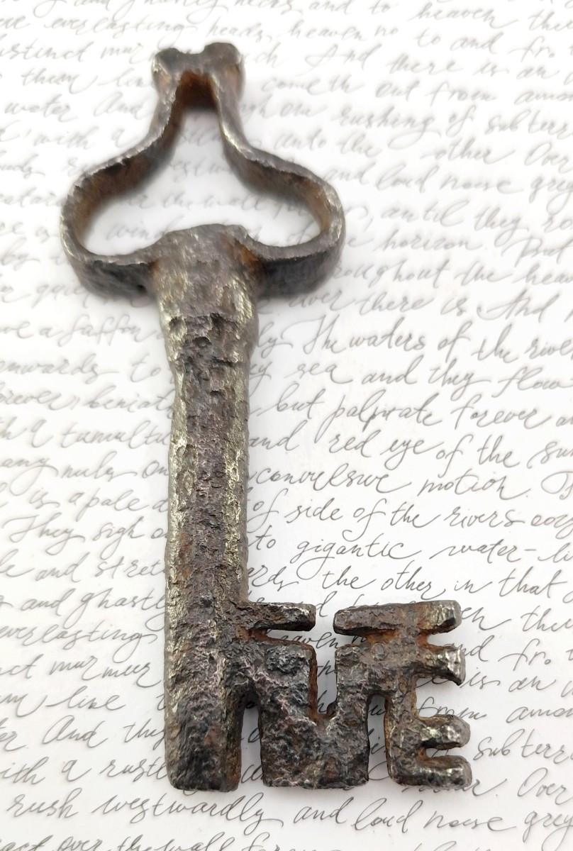 Late Gothic, Beautiful 15th Century Key, Wrought Iron, Heart Ring-photo-4