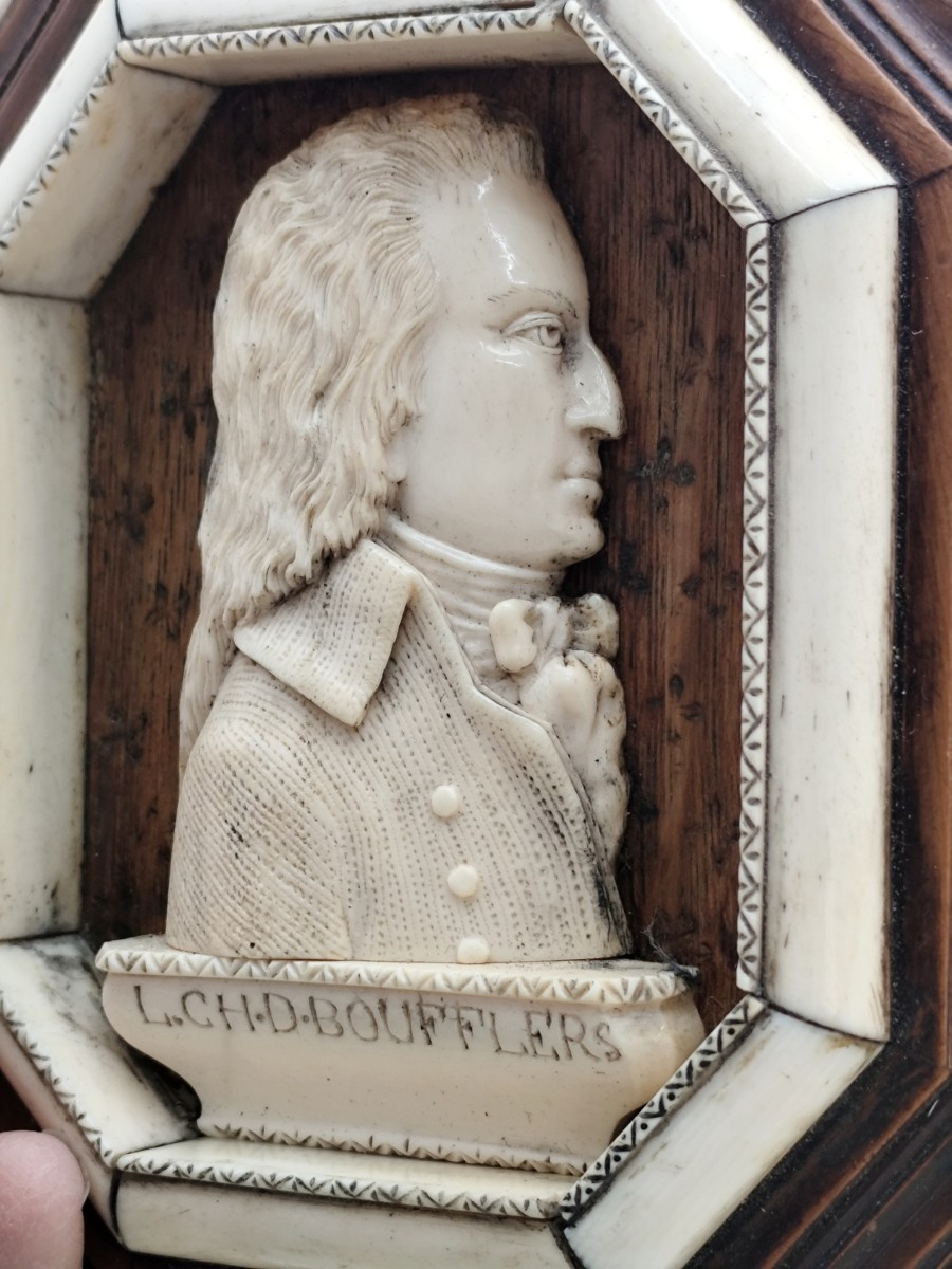 Chevalier De Boufflers, A Folk Art Portrait Of A Free Man From 18th Century-photo-3
