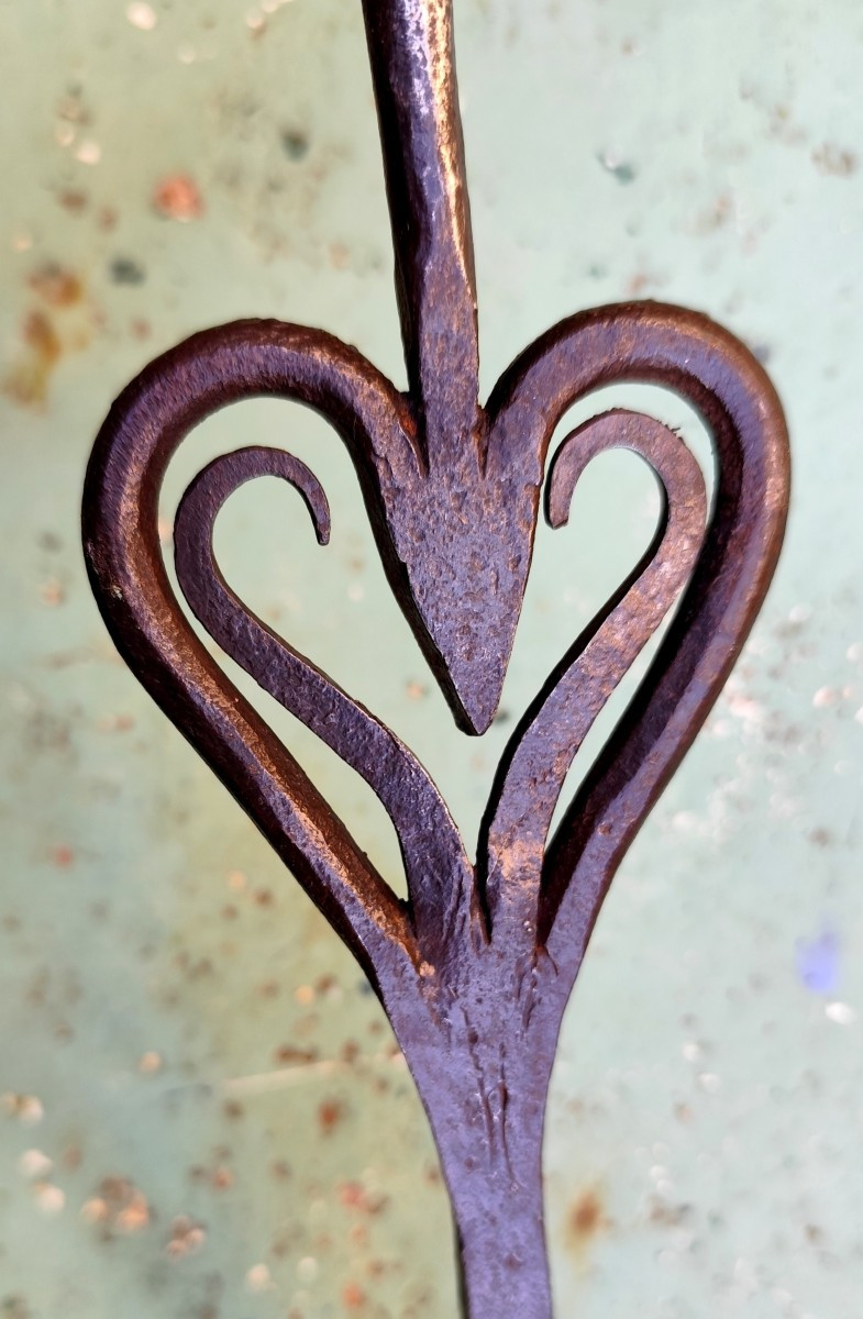 Large Roasting Fork, Blacksmith's Work, Hallmark, 2 Hearths, Hearth Kitchen, 19th Century-photo-3