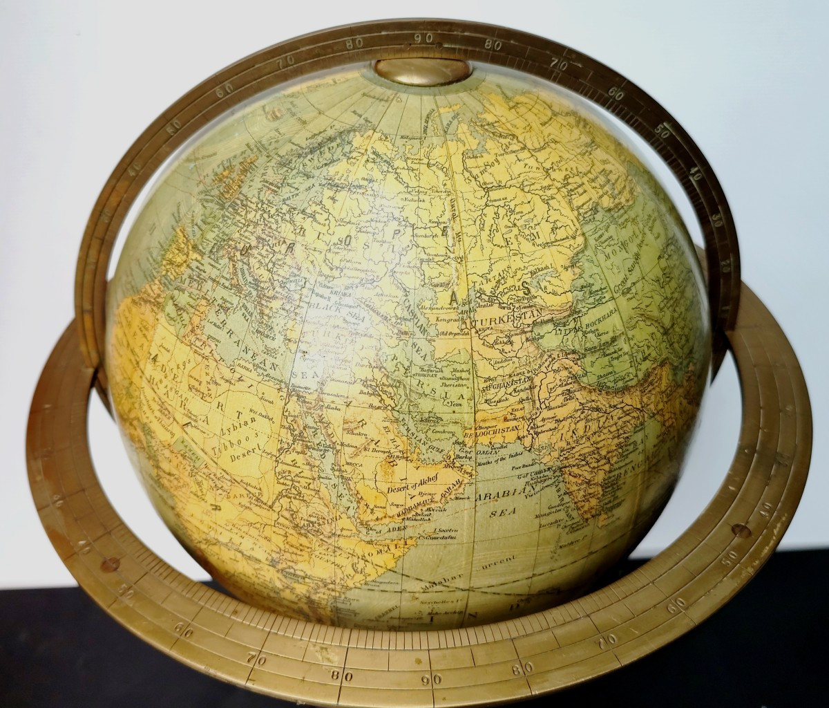 Grand Globe Terrestre «New physical and political globe» Meybach and Falk, Bruxelles 1881-photo-3