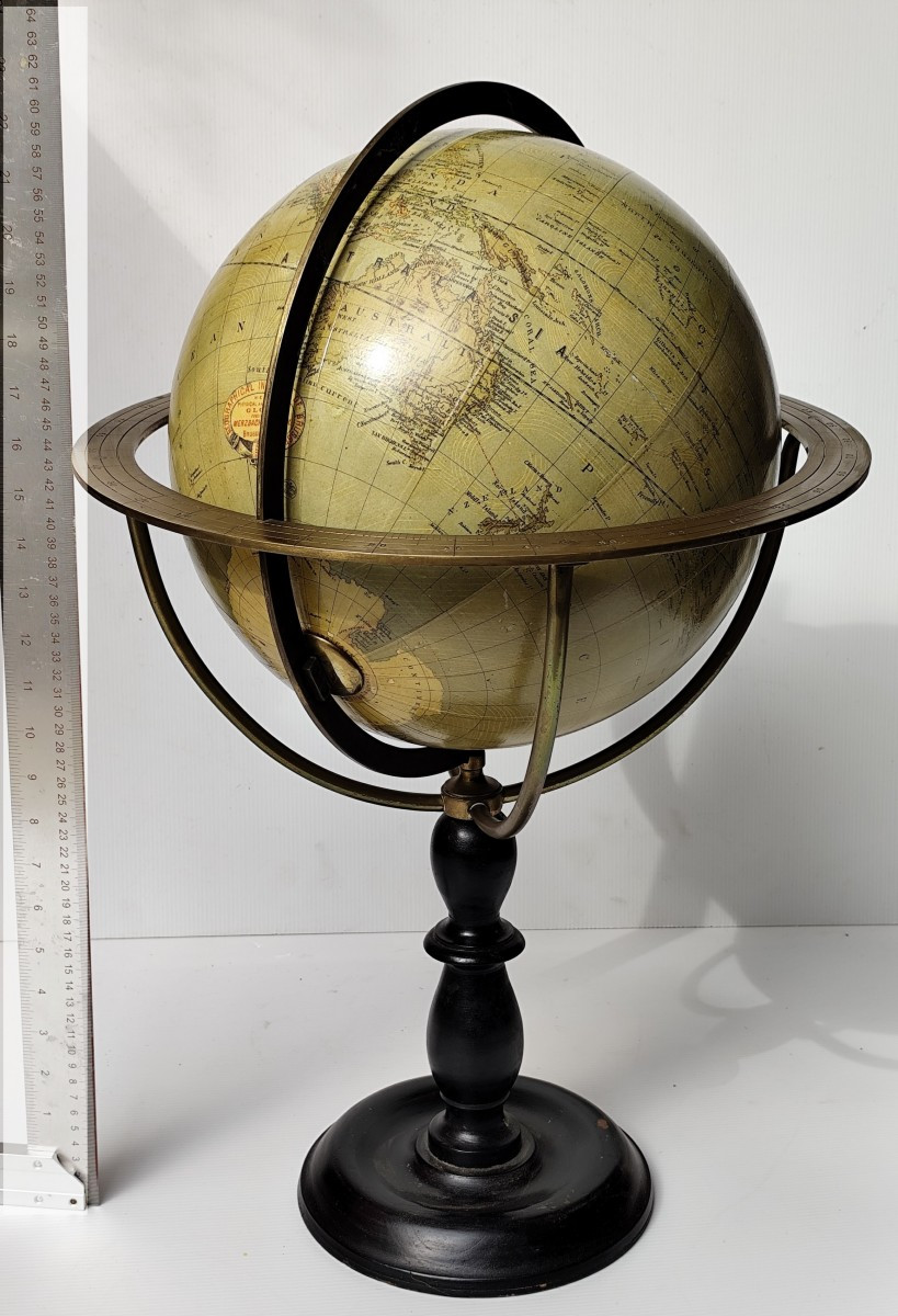 Grand Globe Terrestre «New physical and political globe» Meybach and Falk, Bruxelles 1881-photo-4
