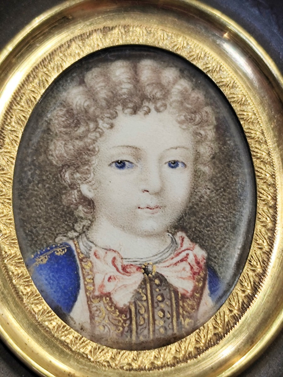 Minuscula: Portrait Of A Child On Parchment, Circa 1690,  Marquis Of Montpellier