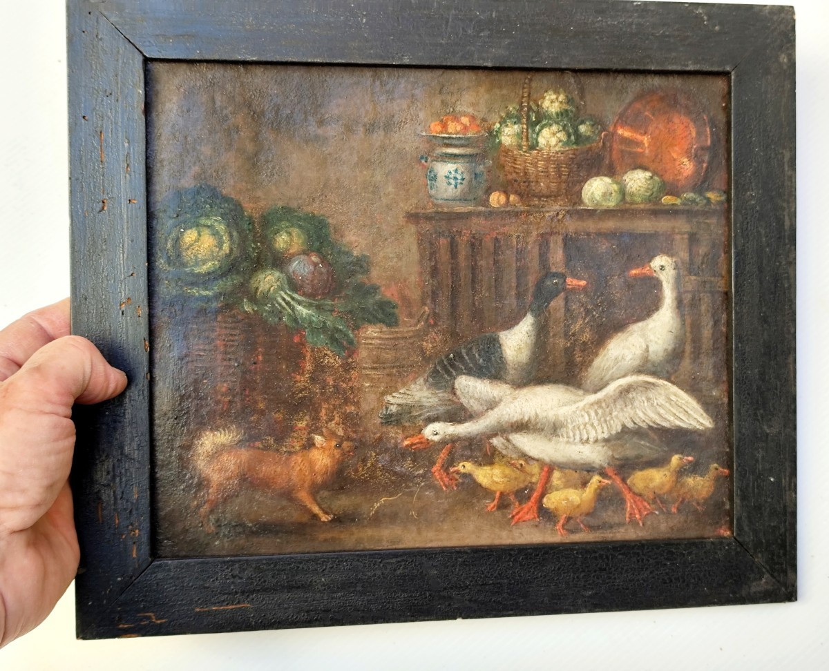 Abundant Still Lifes, Rustic And Popular Paintings, Early 19th Century-photo-2