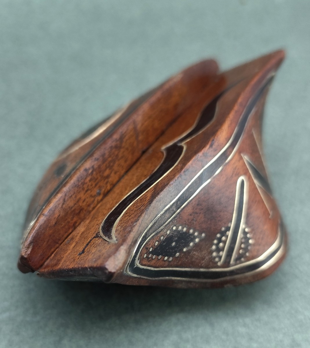 Beautiful Napoleon Snuffbox, Inlaid Fruitwood,  Bicorn, First Half Of 19th Century-photo-2