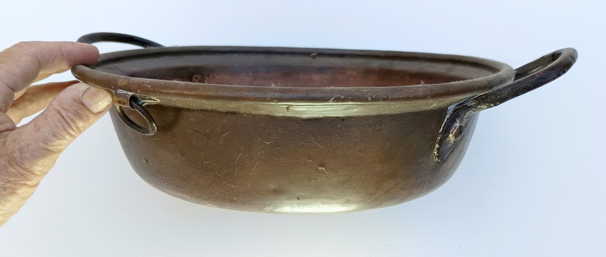 Copper And Wrought Iron Syrup Basin, Louis XV Period, Hallmarked With A Crowned R-photo-2