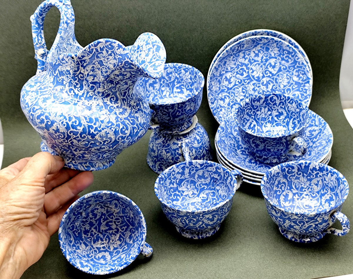 U&c Sarreguemines, Circa 1820, Persian Service, 6 English-style Cups, Beautiful Model-photo-1