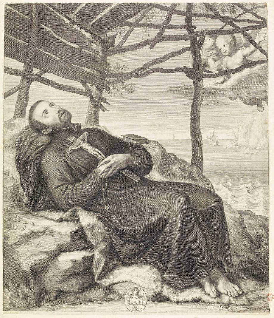 St. Francis Xavier Dies At Gates Of China, Polychrome Terracotta, 19th Century-photo-3