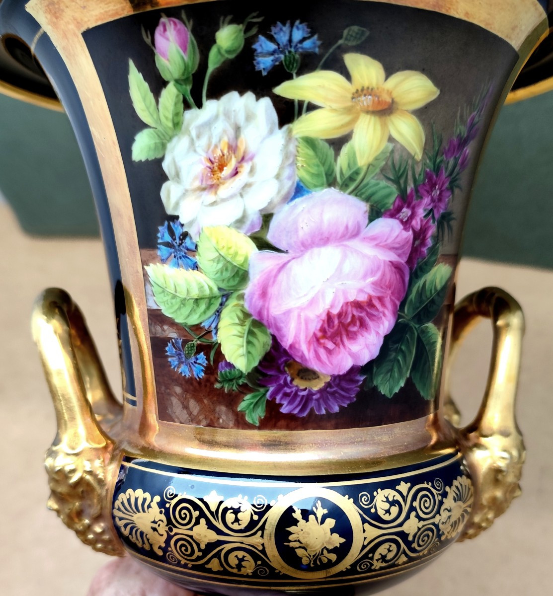 Luxueux vase Médicis 1er Empire, Darte, Palais Royal, bel état-photo-3
