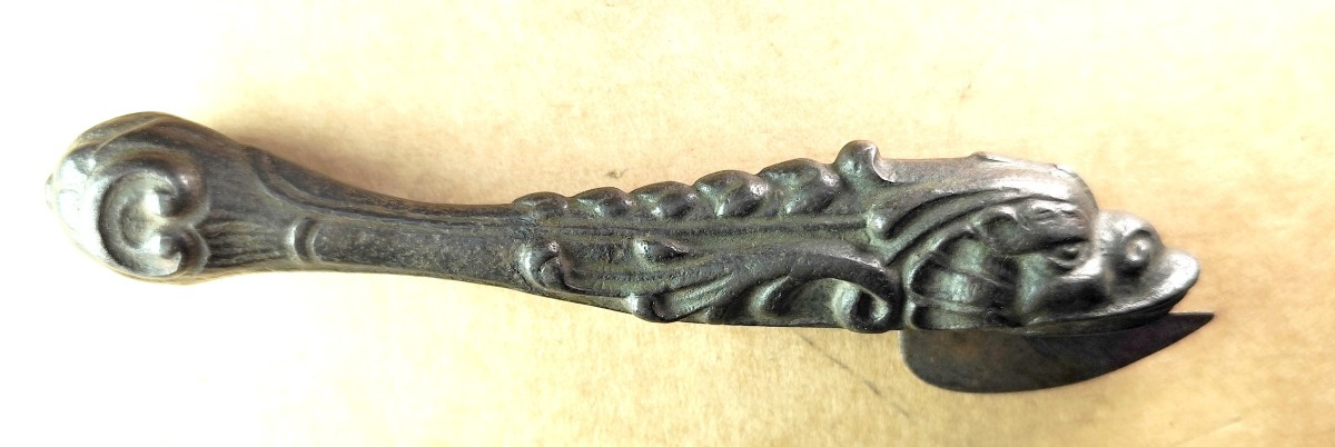 Collectible! The Rare Dolphin Can Opener, Cast Iron, Circa 1880, Usa-photo-1