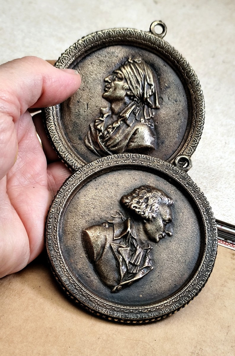 1793 : Deux Députés révolutionnaires très populaires, bronze, édition d’époque