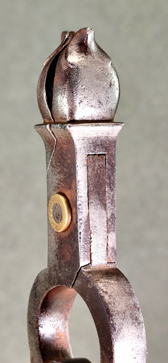 Casse noix et pignes, fer forgé à tête de tortue, 18-19e siècle, -photo-4