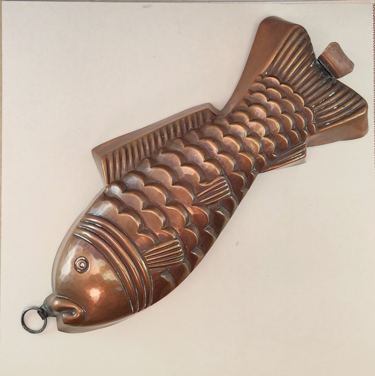 Copper Mold For Carp In Jelly, 19th Century, 30cm-photo-2