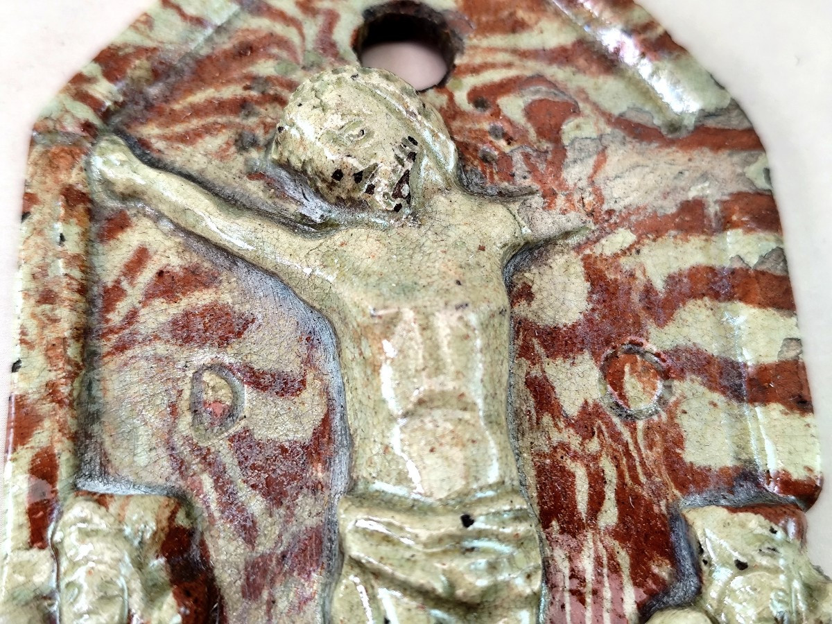 Calvaire de piété, Terres Mêlées, ancien, Art populaire et Religieux-photo-1