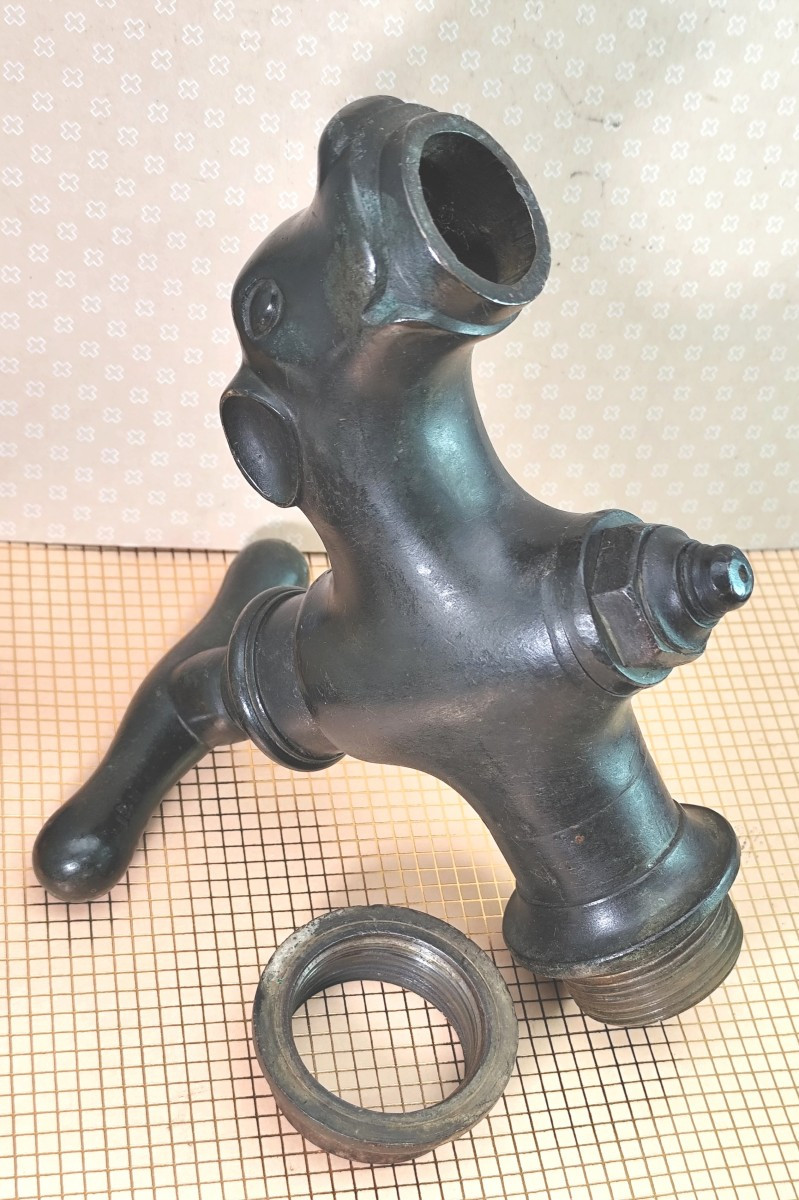 Large Winemaker's Faucet, Rhône Valley, Bronze, Beautiful Hunting Dog, 19th Century-photo-4