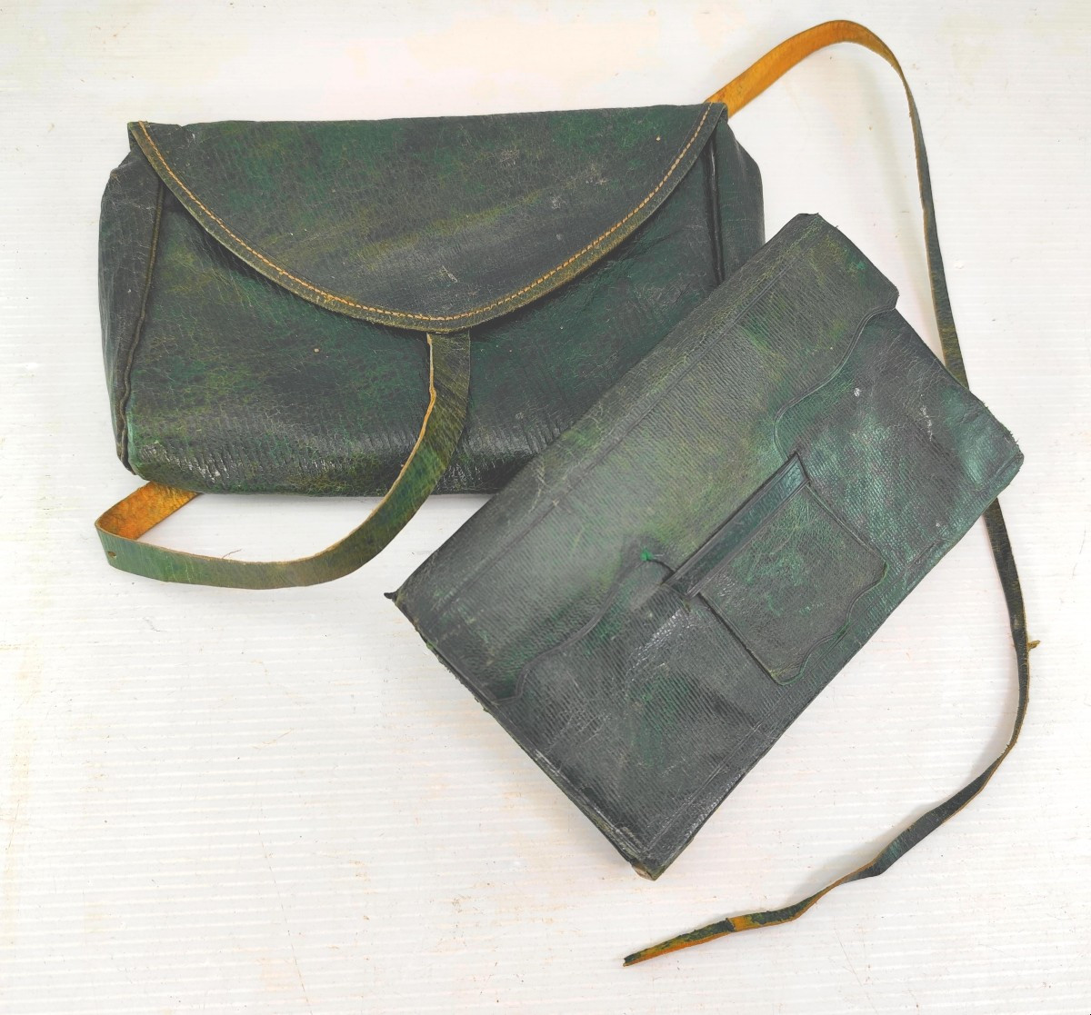 Traveler's And Doctor's Writing Portfolio, Green Goatskin, Very Complete 1830, Signed