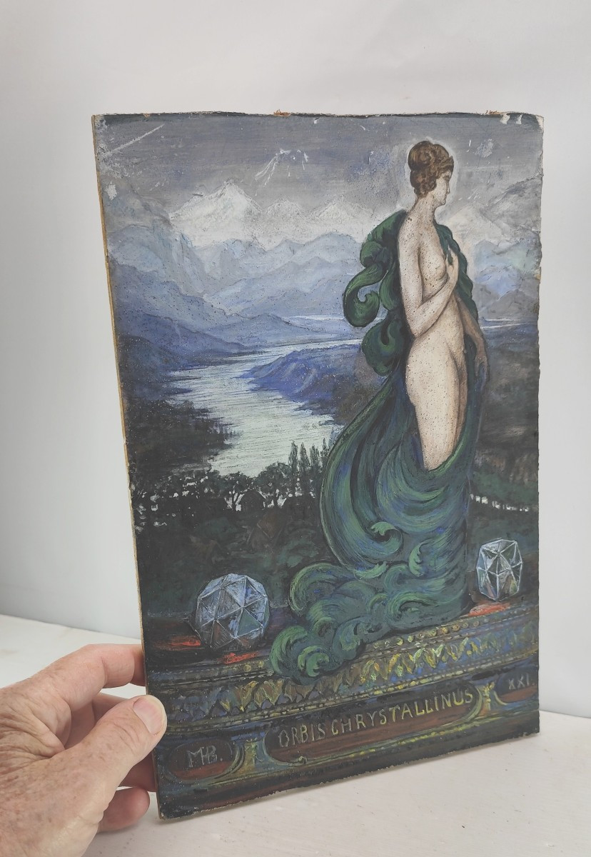 Cailloux du Rhin taillés, Lorelei, projet d’affiche à l’Huile, 1921-photo-2