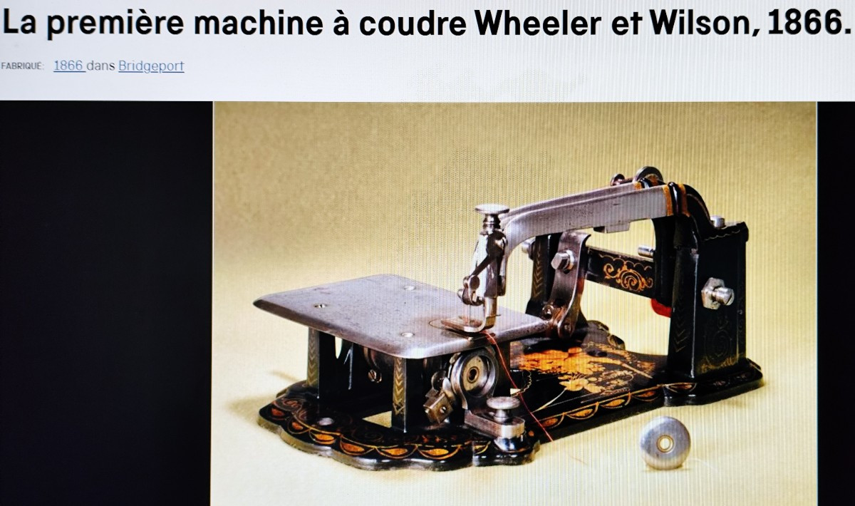 Machine à coudre Musée : Wheeler and Wilson, marquée, dorée, N°2, 1870-photo-4