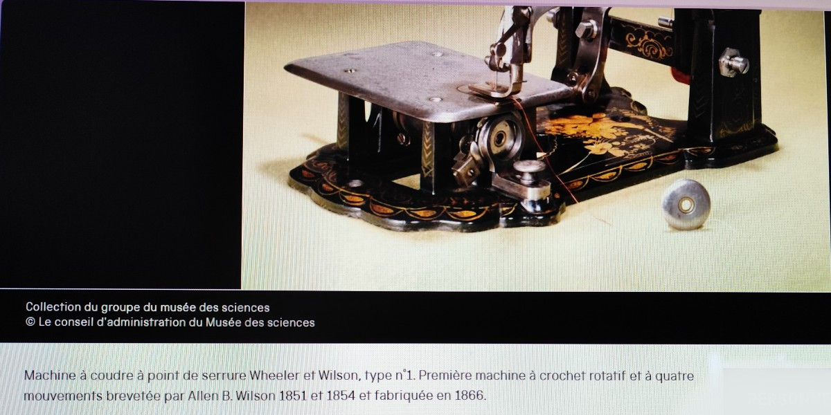 Machine à coudre Musée : Wheeler and Wilson, marquée, dorée, N°2, 1870-photo-5