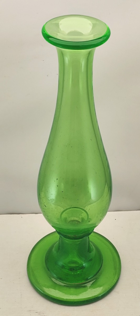 Large Ouraline Blown Glassware, 44cm Baluster, 3kg!