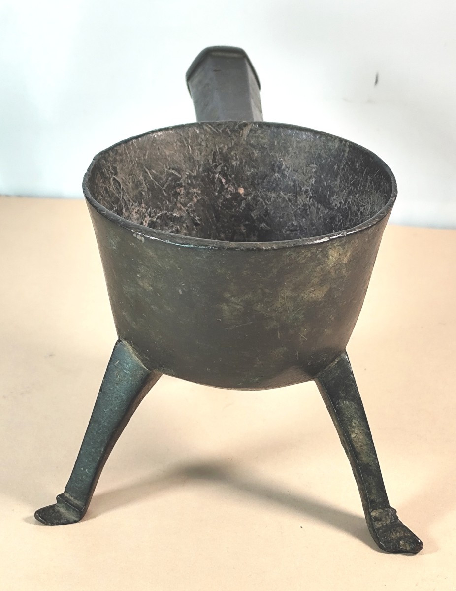 Small Bronze Apothecary's Or Gunsmith's Crucible, 15th Or 16th Century-photo-2