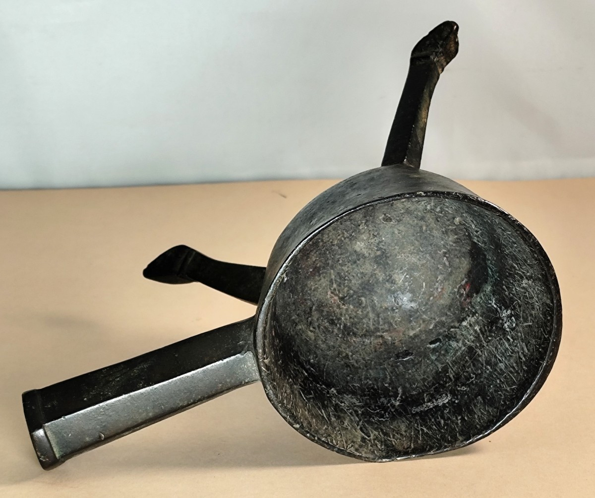 Small Bronze Apothecary's Or Gunsmith's Crucible, 15th Or 16th Century-photo-4