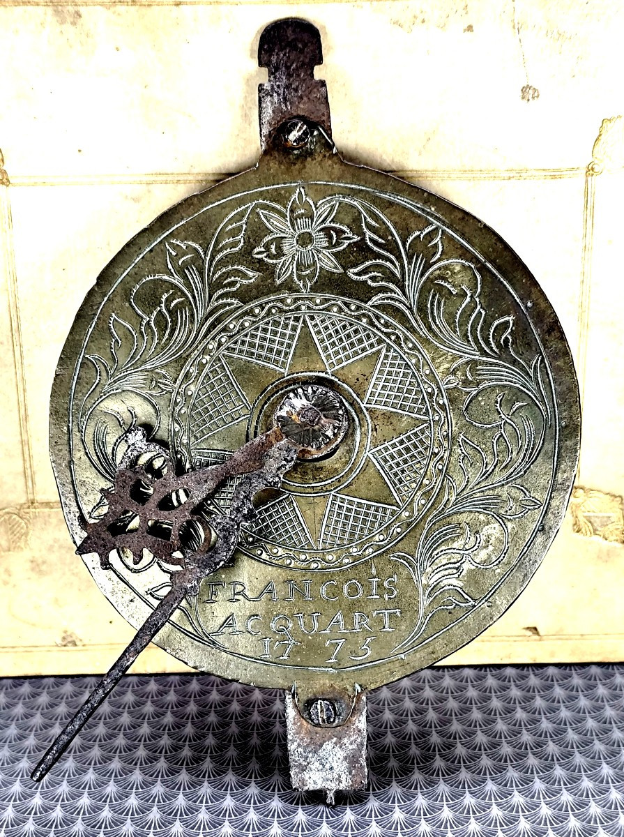 Du pendulier François Acquart : cadran gravé, 1775, aiguilles-photo-1