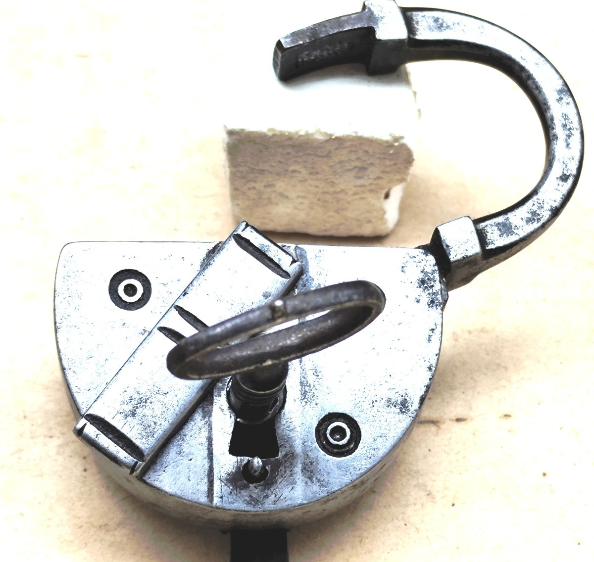 Impossible Padlock, French Locksmithing From The Louis XV Period, Secret Recipe.-photo-2