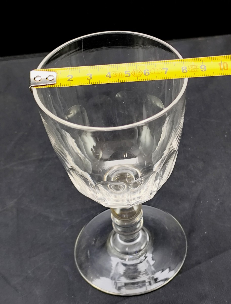 8 Large Baccarat 1880 Glasses, Clermont Model, Good Condition, 15cm-photo-3