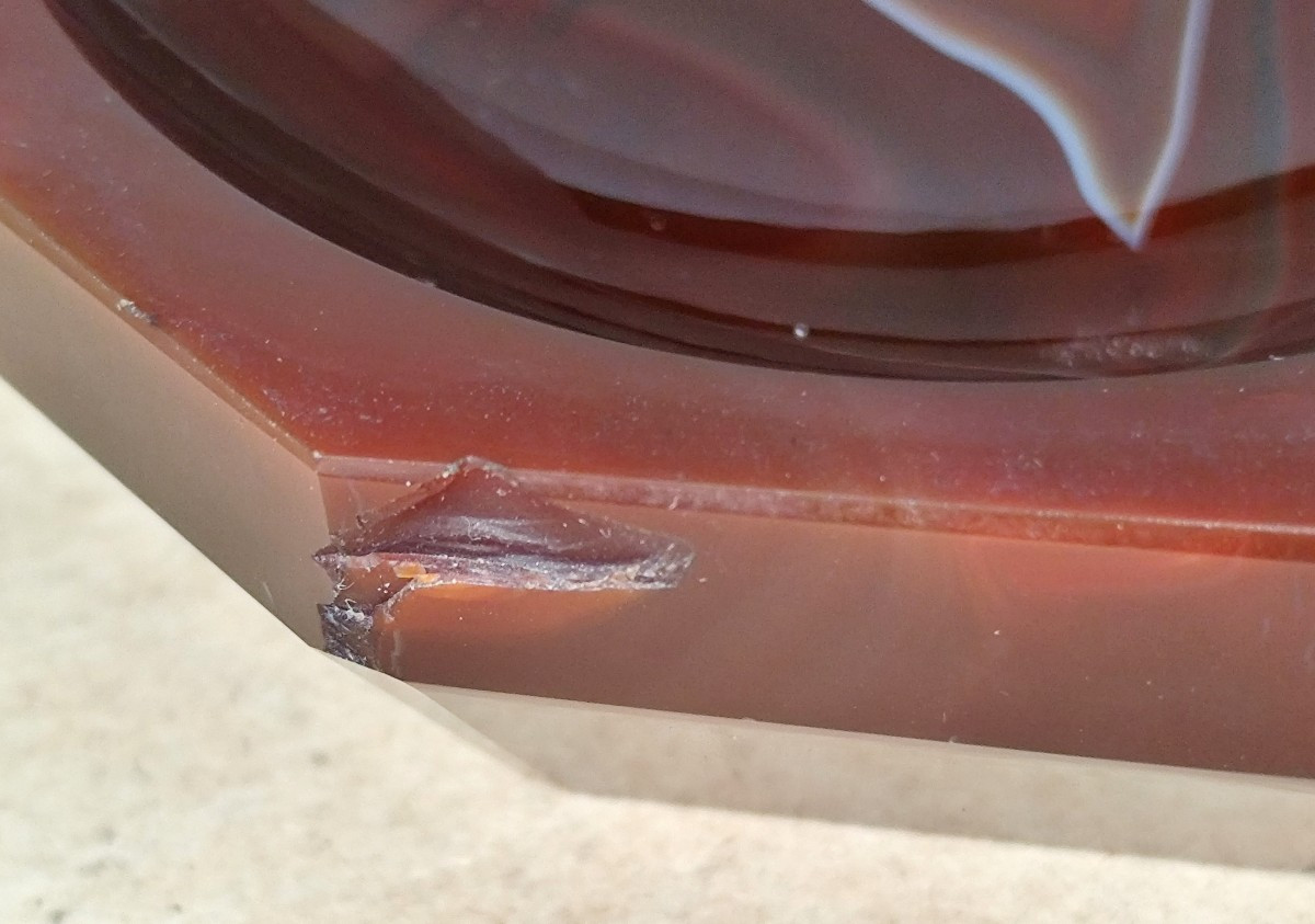 Deux jolis mortiers en agate, pour broyer les couleurs ou les poudres-photo-4