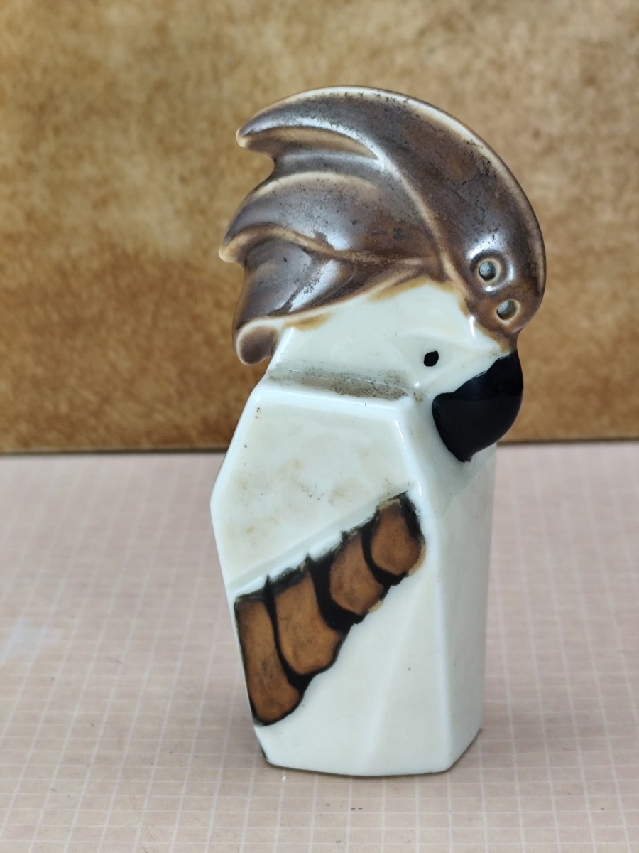 Perroquet-Salière de Camille Tharaud, art déco, Limoges, incomplète-photo-2