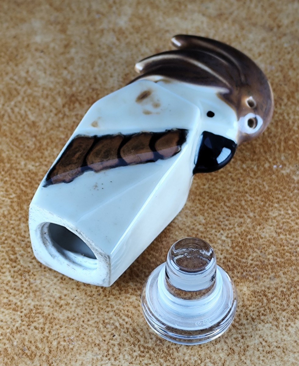 Perroquet-Salière de Camille Tharaud, art déco, Limoges, incomplète-photo-2