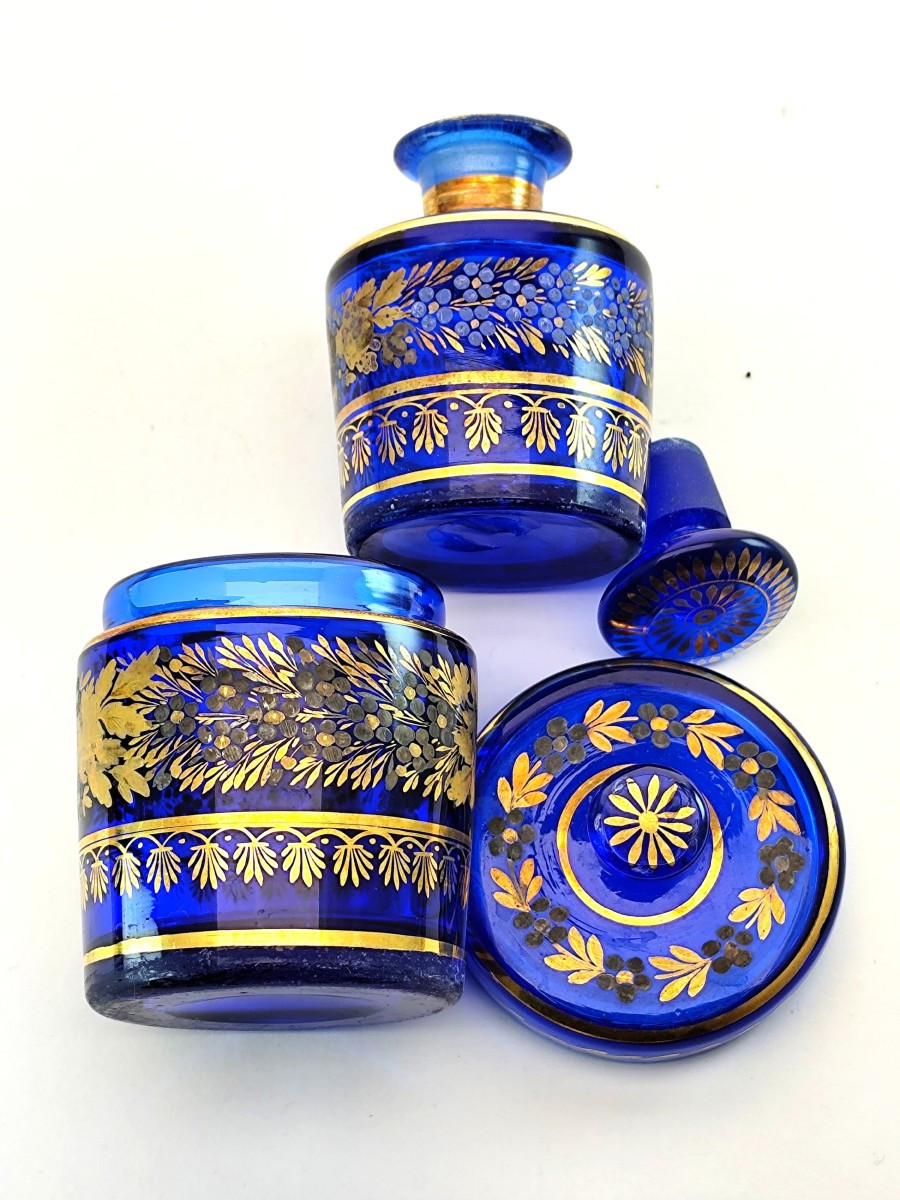 Palais Royal, Desvignes, 2 Luxurious Small Toiletry Bottles, Circa 1820-photo-3