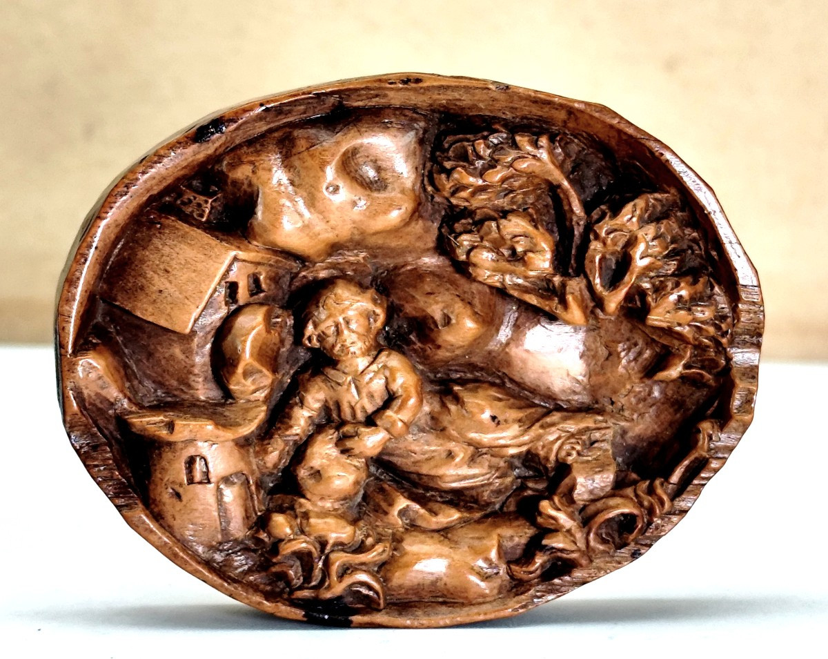 Pour qui aime le Buis : St Jerôme, Miniature sculptée, gothique tardif. -photo-2