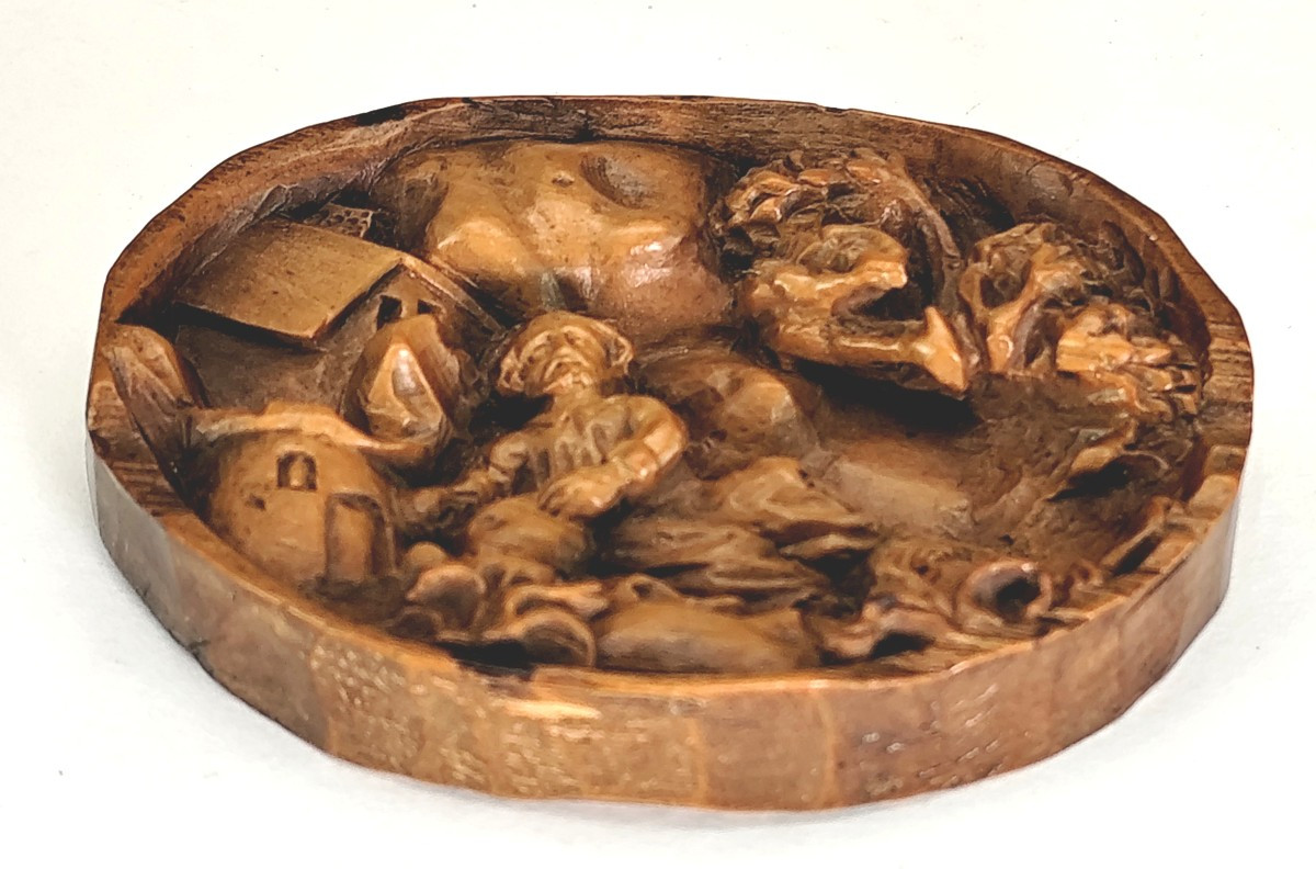 Pour qui aime le Buis : St Jerôme, Miniature sculptée, gothique tardif. -photo-3