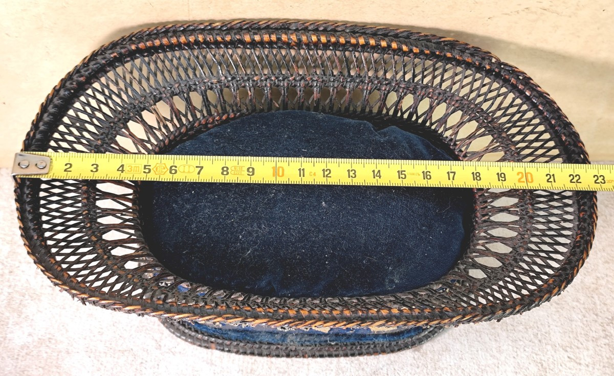 Woven Basket For Holding Pins, Rushes, Silk, And Steel Beads, Circa 1840-photo-2