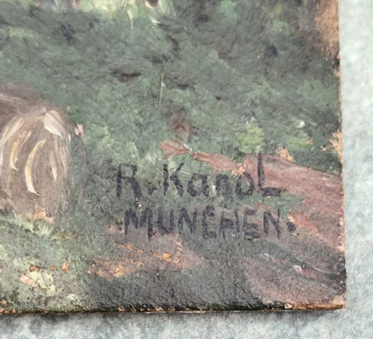 Postzustellung Bavaria, Oil Painting Sketch, 19th Century, Signed-photo-4