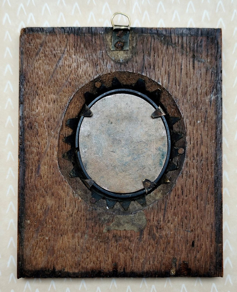 Miniature sur cuivre, époque Louis XIV, haut personnage de la Cour-photo-3