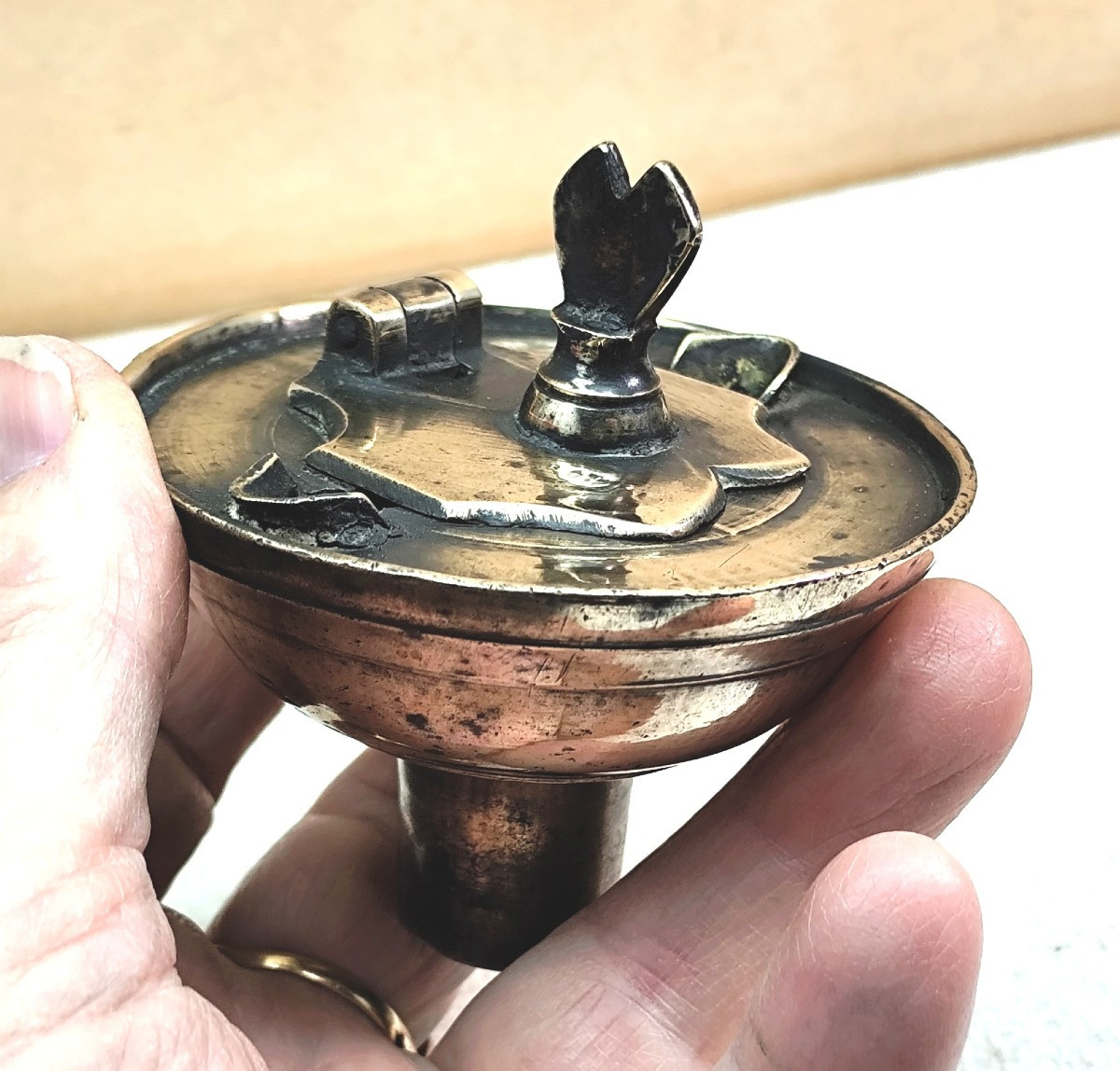 Lampe à huile baladeuse, bronze, Languedoc, 17-18e siècle-photo-3