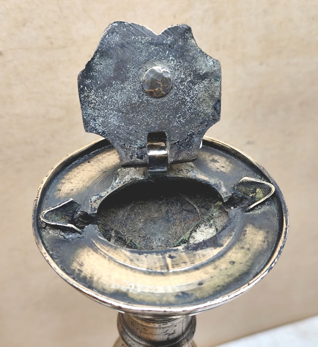 Lampe à huile baladeuse, bronze, Languedoc, 17-18e siècle-photo-4