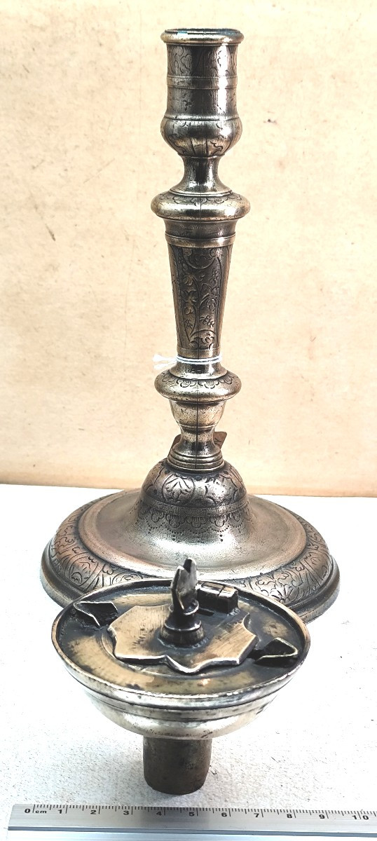 Lampe à huile baladeuse, bronze, Languedoc, 17-18e siècle-photo-2