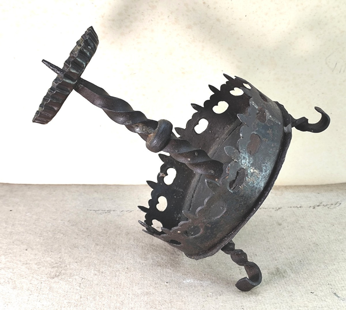 Beautiful Crowned Torch, Finely Forged, Baroque-photo-1