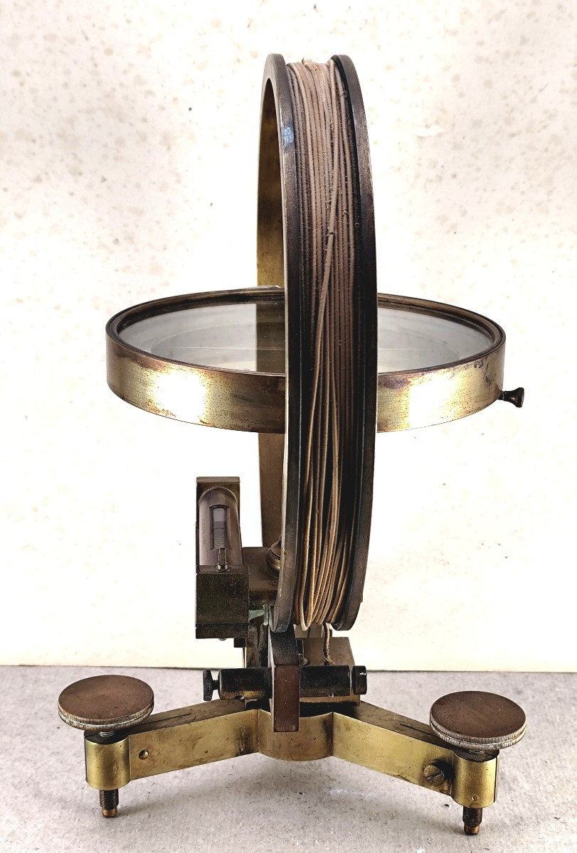 Electromagnetic Compass, Large Bronze Instrument Circa 1875, J. Salleron In Paris-photo-3