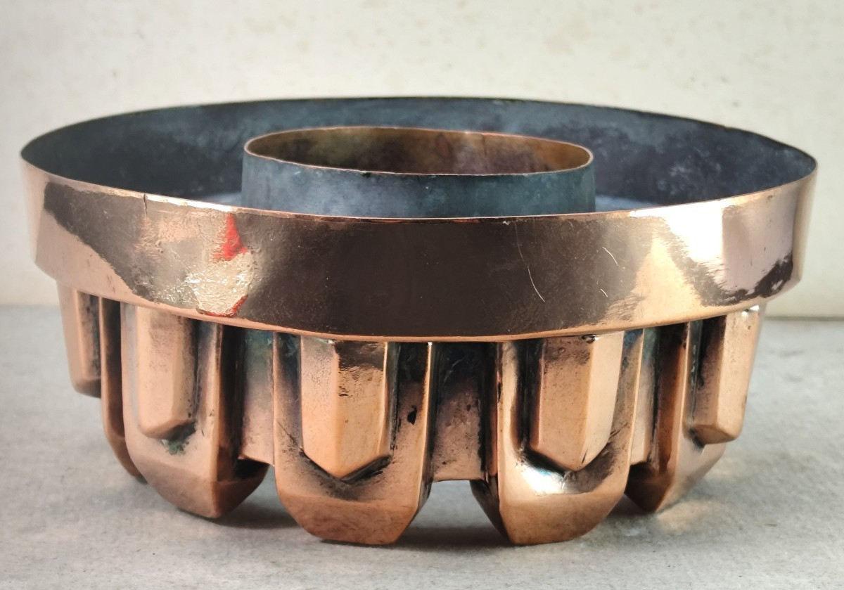 Beautiful Copper Mold , A Diamond Crown, France, Late 19th Century, In Good Condition-photo-3