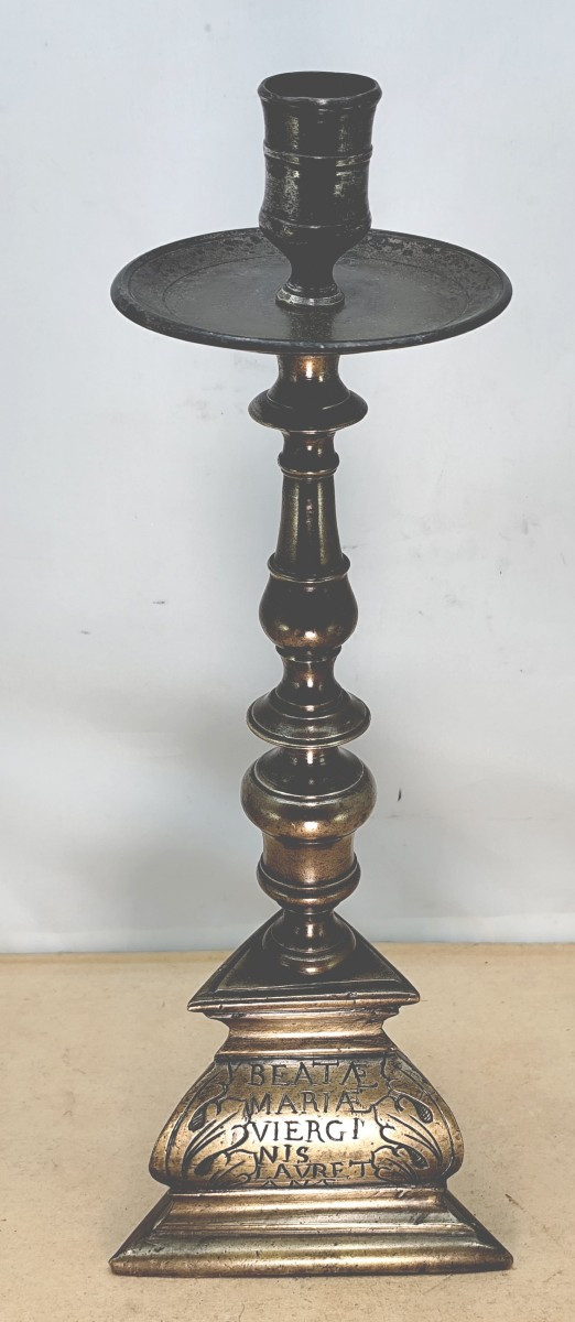 Religious Art, Candlestick Dedicated To Our Lady Of Loreto, Baroque Period-photo-4