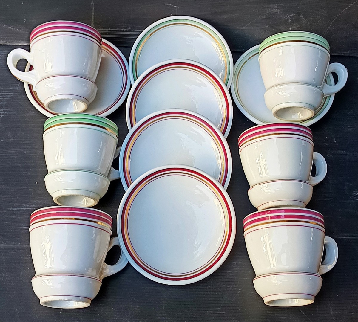 Set Of 6 Beautiful Louis Philippe Bistrot Coffee Torches, Intact, Extremely Thick: 4kg!-photo-1